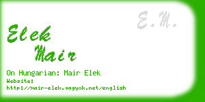 elek mair business card